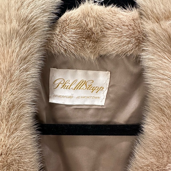 VINTAGE MINK FUR JACKET. BLONDE MINK. PHIL M STUPP VINTAGE COAT - Picture 3 of 9